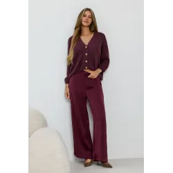 Satynowe spodnie wide leg z kieszeniami