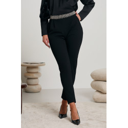 SPODNIE Z CEKINOWYM PASEM
