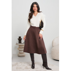 SWETER Z PIÓRAMI NA RAMIONACH