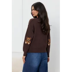 Dzianinowy sweter w misie