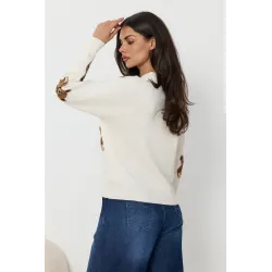 Dzianinowy sweter w misie