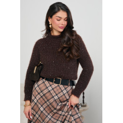 GRUBO PLECIONY GOLF Z CEKINAMI