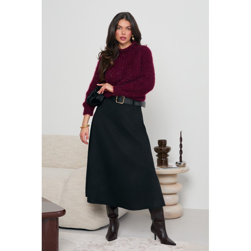 GRUBO PLECIONY GOLF Z CEKINAMI