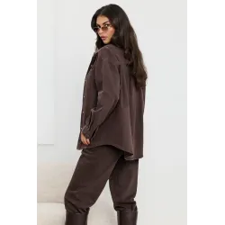 Jeansowa kurtka oversize z kieszeniami