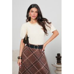 WARKOCZOWY SWETER Z PEREŁKAMI