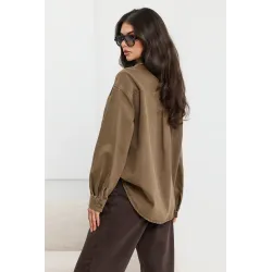 Jeansowa kurtka oversize z kieszeniami