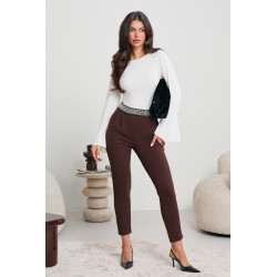 ASYMETRYCZNA BLUZKA Z ROZSZERZANYMI RĘKAWAMI