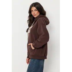 Bluza dresowa z haftowanym napisem
