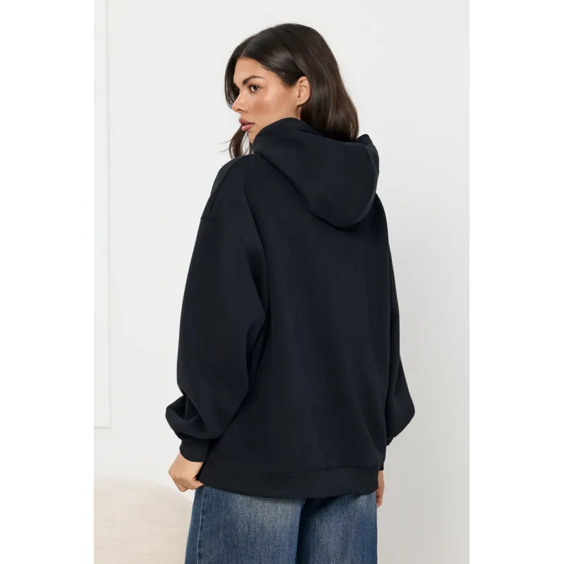 Bluza dresowa z haftowanym napisem