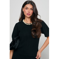 WARKOCZOWY SWETER Z PEREŁKAMI