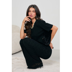 KORONKOWE SPODNIE O PROSTYM KROJU