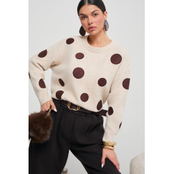 SWETER Z WISKOZY W GROCHY