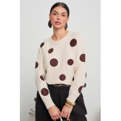 SWETER Z WISKOZY W GROCHY