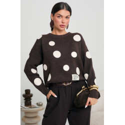 SWETER Z WISKOZY W GROCHY