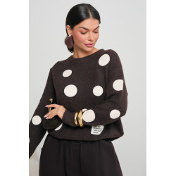 SWETER Z WISKOZY W GROCHY