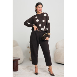 SWETER Z WISKOZY W GROCHY