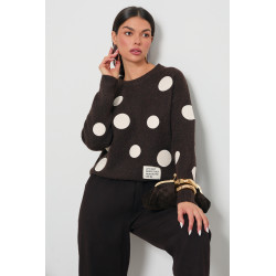 SWETER Z WISKOZY W GROCHY