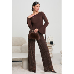 KORONKOWE SPODNIE O PROSTYM KROJU