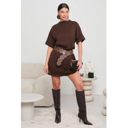 SUKIENKA O KROJU KIMONO Z PASKIEM