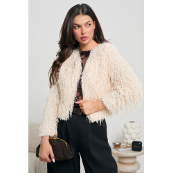 FUTRZANA MARYNARKA Z CEKINAMI