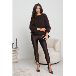 GRUBO PLECIONY SWETER Z CEKINAMI