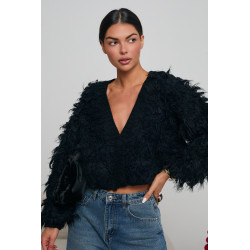 KARDIGAN Z DEKORACYJNYM SPLOTEM LOOP