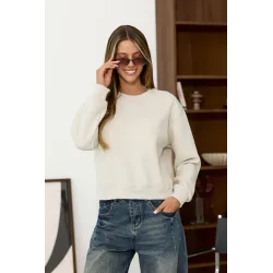 Bluza z ozdobnym napisem z cekinów