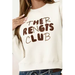 Bluza z haftowanym napisem