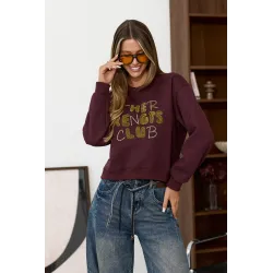 Bluza z haftowanym napisem