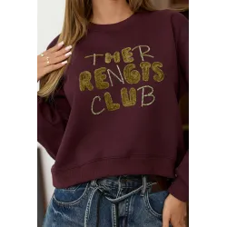Bluza z haftowanym napisem