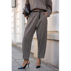 SPODNIE O PROSTYM KROJU Z PASKIEM