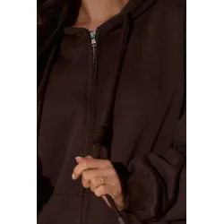 Oversize'owa bluza z kapturem na zamek
