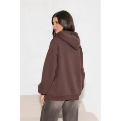 Bluza oversize z kapturem i haftowanym napisem