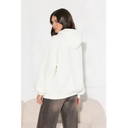 Bluza oversize z kapturem i haftowanym napisem