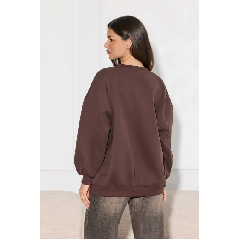 Bluza z haftowanym napisem