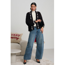 KARDIGAN Z GRUBYM SPLOTEM BOUCLÉ