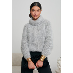 GRUBO PLECIONY SWETER Z GOLFEM