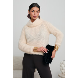 GRUBO PLECIONY SWETER Z GOLFEM