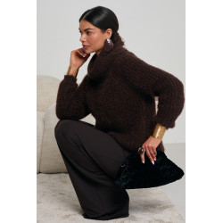 GRUBO PLECIONY SWETER Z GOLFEM