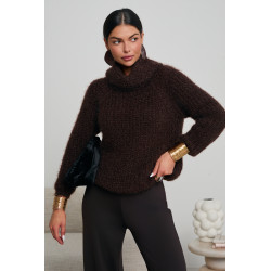 GRUBO PLECIONY SWETER Z GOLFEM