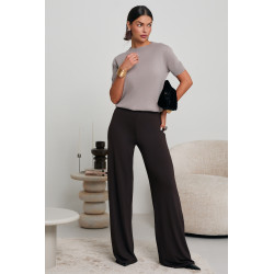 BASICOWY SWETER Z KRÓTKIM RĘKAWEM