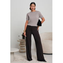 BASICOWY SWETER Z KRÓTKIM RĘKAWEM