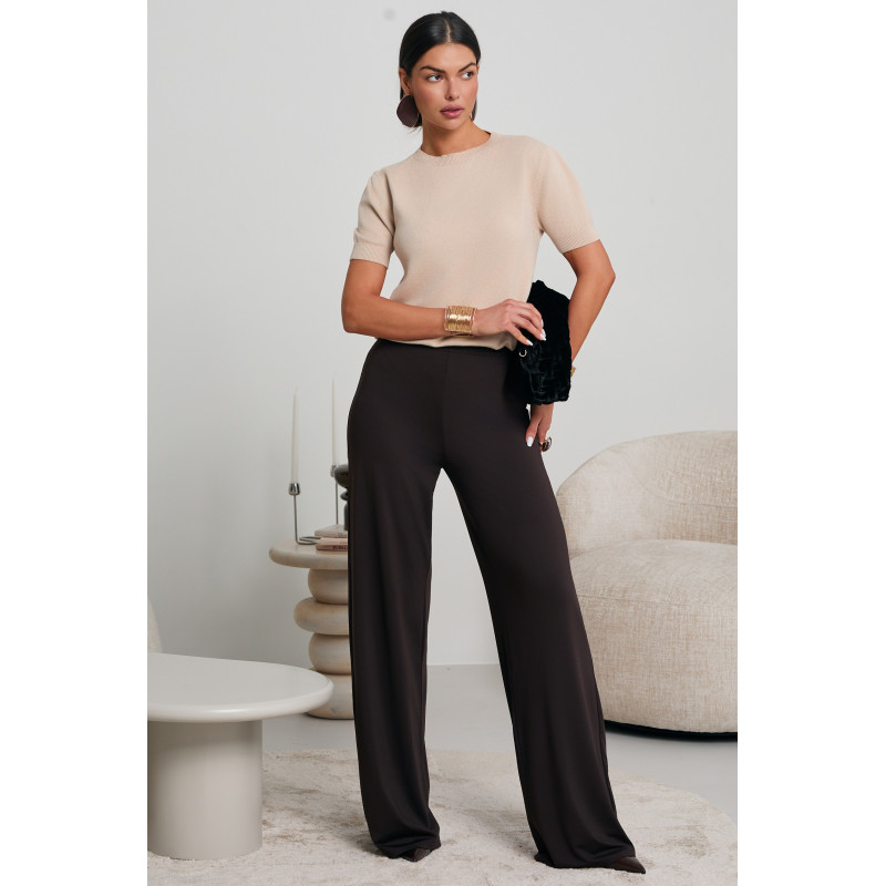 BASICOWY SWETER Z KRÓTKIM RĘKAWEM