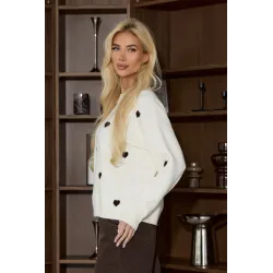 Sweter oversize z serduszkami