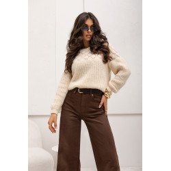 SWETER Z AŻUROWYM WZOREM