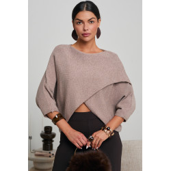 OVERSIZE’OWY SWETER 2W1 O KOPERTOWYM KROJU