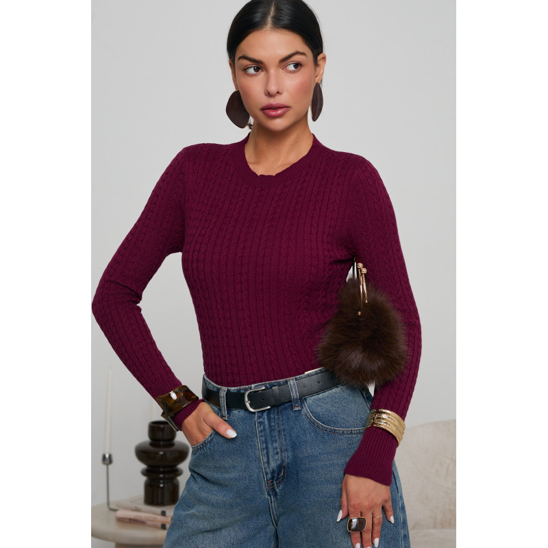 WARKOCZOWY SWETER O DOPASOWANYM KROJU