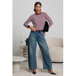 DZIANINOWY SWETER O STRUKTURALNYM WZORZE