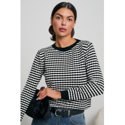 DZIANINOWY SWETER O STRUKTURALNYM WZORZE