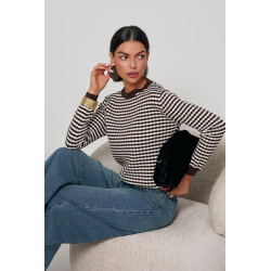 DZIANINOWY SWETER O STRUKTURALNYM WZORZE